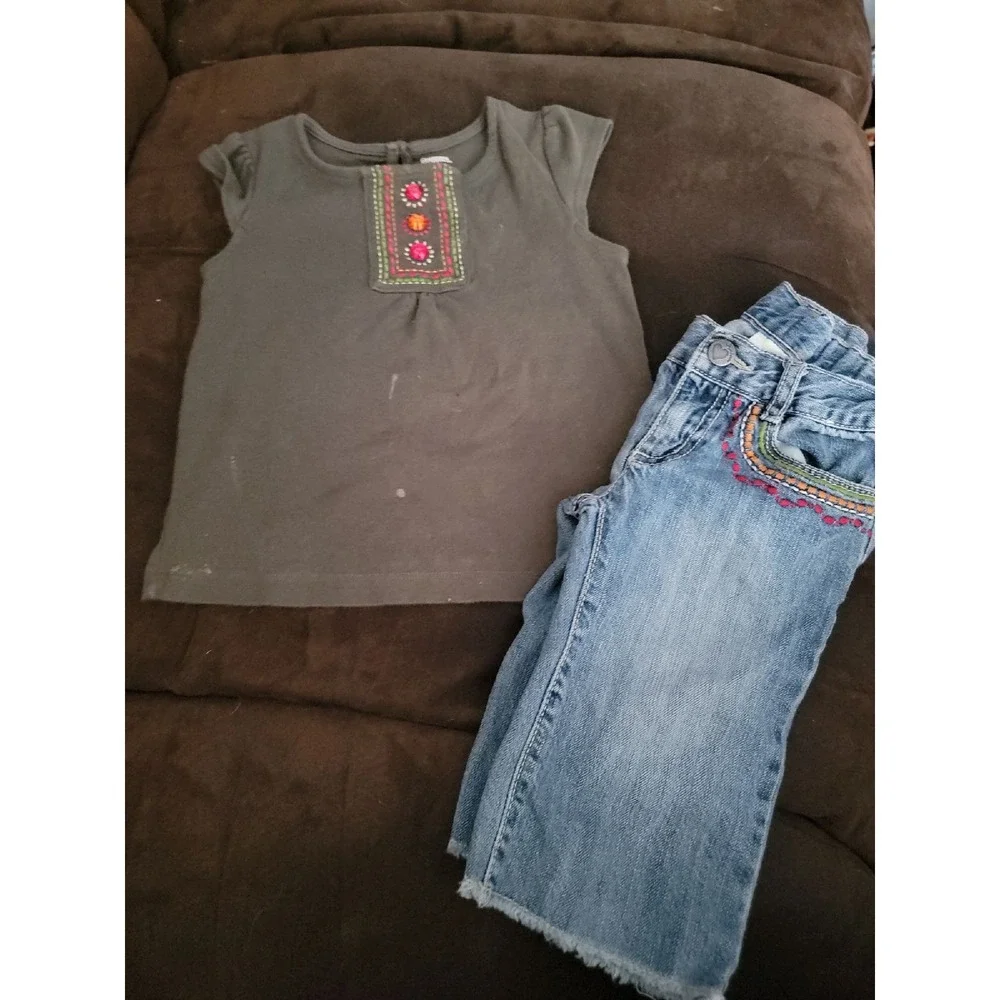 Gymboree batik summer outfit‎ top 4t capris 3t